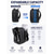 economico Zaini per Università-Zaino per laptop per studenti, ragazzi e ragazze, borsa scolastica espandibile in poliestere impermeabile, zaino da viaggio multi-scomparto di grande capacità con porta USB &amp;cinghia per bagaglio, nera