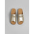 cheap Slide Sandals-Women's Gold Metallic Slide Sandals - Open-Toe  Comfort Sandals with Chain Detail for Casual &amp; Summer Wear