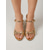 voordelige Hakken Sandalen-Gouden sandalen met dikke hak voor dames - elegante metallic geklede schoenen voor cocktailparty's en avondevenementen.