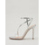 abordables Sandales à talons-Sandales argentées à talons hauts et brides pour femmes - élégantes sandales à brides transparentes pour cocktails et soirées.