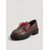 voordelige Damesinstappers &amp; loafers-Stoere donkerbruine loafers voor dames - casual platform bootschoenen met contrasterende rode veters &amp;Stevige zool voor dagelijks gebruik, zoals wandelen en woon-werkverkeer. &amp;streetwear