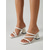 economico Sandali con tacco-Eleganti sandali bianchi da donna con tacco alto e lacci - moderne mules con tacco a blocco geometrico, perfette per crociere e cene di gala. &amp;abbigliamento da sera per località estive