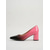 preiswerte Pumps mit Blockabsatz-Elegante Damen-Pumps aus Lackleder mit Farbverlauf – schwarze und rote Pumps mit spitzer Zehenpartie und Blockabsatz für Büro, Business Casual und professionelles Outfit