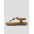 billige Flate sandaler-dame bohemske perlesandaler - brune flate sandaler med t-stropper og natursteindekor &amp;elastisk ryggstropp for øyferier og strandferier &amp;sommerferieantrekk