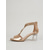 abordables Sandales à talons-Sandales à brides en T en or rose pailleté pour femmes, avec talons carrés transparents - des chaussures sexy et scintillantes pour les fêtes et la vie nocturne