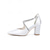 abordables Zapatos de salón de tacón ancho-Zapatos de tacón de bloque de satén verde esmeralda para mujer - elegantes zapatos con tira de pedrería para cócteles y eventos nocturnos.