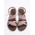 cheap Flat Sandals-Women's Rose Gold Feather Sandals - Sparkly Boho Flat Sandals with Rhinestones &amp; Elastic Back Strap for Beach Vacations, Summer Holidays &amp; Casual Resort Wear