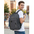 economico Zaini per Università-Zaino scolastico capiente per ragazzi, borsa multistrato con scomparto per laptop, zaino da viaggio in poliestere impermeabile, design ergonomico e confortevole, blu/nero/grigio