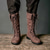 preiswerte Schuhe-Mittelalterlich Renaissance Schuhe Kniehohe Stiefel Flache Jazzstiefel Kostüm Herren Keltisch Seeräuber Halloween Maskerade Leistung LARP Renaissance-Messe Erwachsene Schuhe