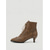 abordables Victorien &amp; Édouardien-Bottines victoriennes à lacets pour femmes, bottines vintage marron à bout pointu et petit talon, style brogue, idéales pour les costumes historiques, les goûters et les événements Renaissance.