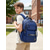 cheap Kids &amp; Teen Backpacks-Student Backpack, Black White Blue Large Capacity Multi-Compartment Waterproof Polyester School Bag with Luggage Strap for College, High School, Travel, Campus