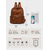 baratos Mochilas de Moda-Mochila feminina vintage em couro, bolsa de viagem grande e antifurto com vários bolsos para faculdade, trabalho, compras e deslocamento diário.