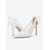 abordables mariée-Escarpins de mariée blancs en dentelle pour femme - bout pointu, talons en résille et nœud en satin à l'arrière, parfaits pour un mariage moderne en ville ou à l'hôtel.