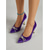 voordelige Klassieke Pumps-Damespumps van fluweel met strik en strasssteentjes, spitse neus, hakhoogte 8 cm, perfect voor bruiloften, cocktaildiners, feestjes en formele gelegenheden.