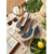 voordelige Sleehaksandalen-Espadrilles met sleehak voor dames - blauwe denim platformschoenen met strass-strik en open neus, perfect voor strandvakanties en eilandreizen.