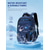 abordables Mochilas para Niños y Adolescentes-Mochila escolar infantil de explorador espacial para niños, mochila de poliéster impermeable con múltiples compartimentos y gran capacidad, tiras reflectantes de seguridad, panel trasero transpirable,