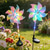 preiswerte Bodenlichter-1 Stück Solar-Windspielleuchte für Garten und Hof, Windskulptur mit 4-stufigen kinetischen Flügeln und LED-Beleuchtung, 360° drehbare Außendekoration für Terrasse und Rasen