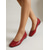 economico Ballerine da donna-Per donna Ufficio Lavoro Tacco basso Punta quadrata Affari Finta Pelle Mocassino Nero Giallo Rosso