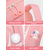 preiswerte Kinder- und Teenager-Rucksäcke-Mädchen-Rucksack-Set, 2-teilig: wasserabweisender Schulrucksack mit Federmäppchen, geräumiger Polyester-Rucksack mit vielen Fächern, reflektierende Sicherheitsstreifen, rosa, lila, cremeweiß, ideal