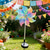 preiswerte Bodenlichter-1 Stück Solar-Windspielleuchte für Garten und Hof, Windskulptur mit 4-stufigen kinetischen Flügeln und LED-Beleuchtung, 360° drehbare Außendekoration für Terrasse und Rasen