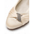 cheap Mother of Bride/Groom-Mother of the Bride Low Heel Wedding Shoes – Elegant Champagne Satin Dress Shoes for Formal Weddings