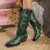 abordables Chaussures-Western Années 1970 Far West Bottes Hippie Broderie Déguisement Femmes Halloween Carnaval Festival de Musique Décontracté Quotidien Adulte Chaussures