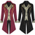 economico Capispalla-Cappotto medievale punk  gotico steampunk giacca esterna principe dottore della peste nobiluomo vestito elegant costume dell'elfo Ebenezer Scrooge Natale reale carnevale steampunk festa mascherata