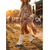 billige Kvinner-dame vintage beige semskede gladiatorsandaler - sommerlige flate sko med kryssomslag og knyting for utendørs musikkfestivaler og bohemske ravesko
