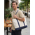 abordables Bolsos de viaje para vacaciones-Bolso tote unisex de lona con cierre de cremallera, bolso de hombro multicompartimento de gran capacidad en negro, rojo y azul marino, bolso tote informal para el trabajo, viajes, playa y uso diario.