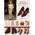 cheap Block Heel Pumps-Women's Burgundy Chunky Heels - Wine Red Ribbed Knit Pointed Toe Block Pumps for Office Work, Business Meeting, Daily Commuting