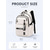 cheap Kids &amp; Teen Backpacks-Student Backpack, Black White Blue Large Capacity Multi-Compartment Waterproof Polyester School Bag with Luggage Strap for College, High School, Travel, Campus