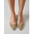 זול נעלים שטוחות לנשים-נעלי עקב מחודדות עם קריסטלים זהובים נוצצים לנשים - נעלי ערב אלגנטיות עם ריינסטון ועקב עבה למסיבת קוקטייל וארוחת ערב &amp;אורח החתונה