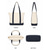 abordables Bolsos de viaje para vacaciones-Bolso tote unisex de lona con cierre de cremallera, bolso de hombro multicompartimento de gran capacidad en negro, rojo y azul marino, bolso tote informal para el trabajo, viajes, playa y uso diario.