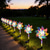 preiswerte Bodenlichter-1 Stück Solar-Windspielleuchte für Garten und Hof, Windskulptur mit 4-stufigen kinetischen Flügeln und LED-Beleuchtung, 360° drehbare Außendekoration für Terrasse und Rasen