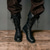preiswerte Schuhe-Mittelalterlich Renaissance Schuhe Kniehohe Stiefel Flache Jazzstiefel Kostüm Herren Keltisch Seeräuber Halloween Maskerade Leistung LARP Renaissance-Messe Erwachsene Schuhe