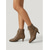 abordables Victorien &amp; Édouardien-Bottines victoriennes à lacets pour femmes, bottines vintage marron à bout pointu et petit talon, style brogue, idéales pour les costumes historiques, les goûters et les événements Renaissance.