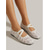 voordelige Platte damesschoenen-Off-white kanten ballerina's voor dames - spitse, vierkante neus, mesh Mary Janes met elastische bandjes voor casual dagelijks gebruik. &amp;zomervakantie