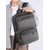 cheap College Backpacks-Men's Student Backpack, Black Grey Blue Large Capacity Multi-Compartment Waterproof Polyester Laptop School Bag with Luggage Strap for College, High School, Travel, Commuting