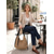 cheap Vacation &amp; Travel Bags-Women's Straw Raffia High Capacity slouchy Large Hobo Bag with Black Scrunchie Strap and Bow Accent Perfect for Beach Vacation and Daily Casual Wear