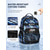 baratos Mochilas para Crianças e Adolescentes-Mochila escolar masculina para estudantes, mochila impermeável de poliéster com vários compartimentos e grande capacidade, comporta laptop de 15,6 polegadas, alça para mala de viagem, mochila para o