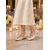 cheap Mother of Bride/Groom-Mother of the Bride Low Heel Wedding Shoes – Elegant Champagne Satin Dress Shoes for Formal Weddings