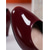 preiswerte Klassische Pumps-Bequeme burgunderrote Keilpumps für Damen – Retro-Schuhe aus glänzendem Lackleder mit runder Zehenpartie fürs Büro &amp;Business Casual