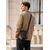 abordables Sacs pour homme-Homme Sac bandoulière Sac à épaule Sac Ceinture Cuir de vache Quotidien Extérieur Fermeture éclair Grande capacité Imperméable Léger Couleur Unie Rouge-marron Jaune brunâtre Noir