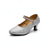 voordelige Jaren 1920 &amp; Gatsby-tijdperk-Damesschoenen in Gatsby-stijl uit de jaren 1920 - metallic zilveren glitter Mary Jane mid-hakken voor een flapper-themafeest of jazzdansgala.