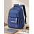 cheap Kids &amp; Teen Backpacks-Student Backpack, Black White Blue Large Capacity Multi-Compartment Waterproof Polyester School Bag with Luggage Strap for College, High School, Travel, Campus