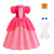 cheap Videogame Costume-Princess Peach Costume for Girls,Super Brothers Princess Peach Dress for Kids Cosplay Halloween Party Dress Up