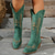 abordables Chaussures-Western Années 1970 Far West Bottes Hippie Broderie Déguisement Homme Halloween Carnaval Festival de Musique Soirée Décontracté Quotidien Adulte Chaussures