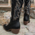 abordables Chaussures-Western Années 1970 Far West Bottes Hippie Broderie Déguisement Femmes Halloween Carnaval Festival de Musique Décontracté Quotidien Soirée à thème rétro Adulte Chaussures
