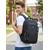 economico Zaini per Università-Zaino per studenti, zaino per laptop di grande capacità per uomo, borsa scolastica impermeabile in poliestere con porta di ricarica USB, organizer multi-scomparto, zaino da viaggio per college,