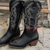 abordables Chaussures-Western Années 1970 Far West Bottes Hippie Broderie Déguisement Femmes Halloween Carnaval Festival de Musique Décontracté Quotidien Soirée à thème rétro Adulte Chaussures
